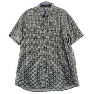 Society Of Threads Mens Button Up Multi-Color Size Large Slim Fit Intelli Fresh